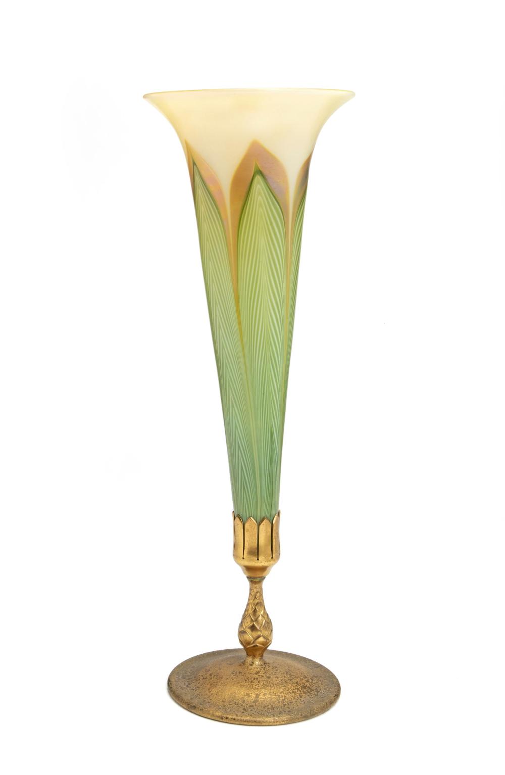 Appraisal: A James Lundberg vase with Tiffany Co base Base first-quarter