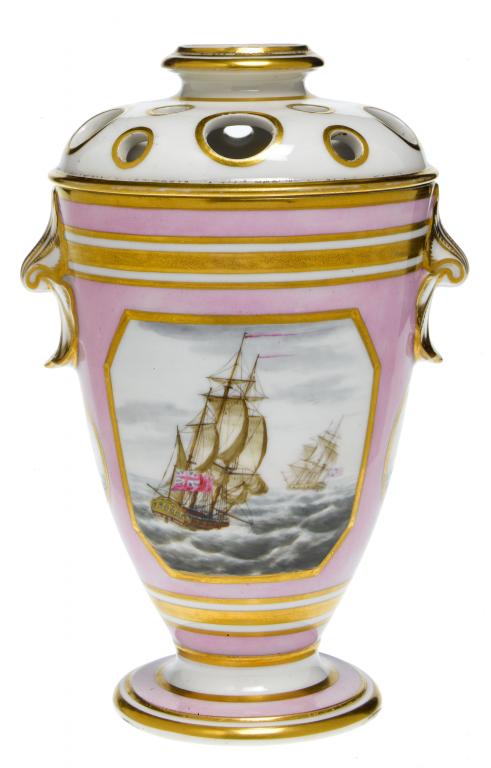 Appraisal: A DERBY POT POURRI VASE AND COVER the gently flared