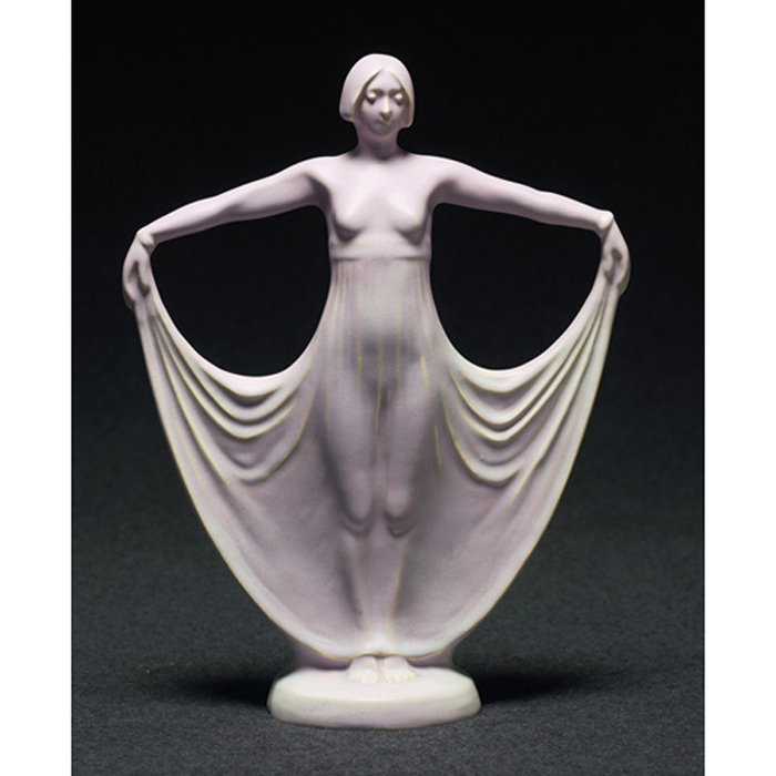 Appraisal: Weller Muskota vase female figure covered in a lavender glaze