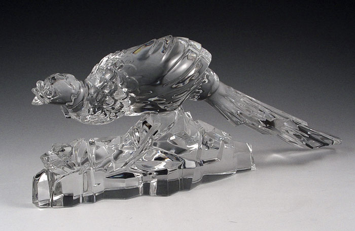 Appraisal: LARGE BACCARAT FRENCH CRYSTAL PHEASANT Signed ''Baccarat'' '' long ''h