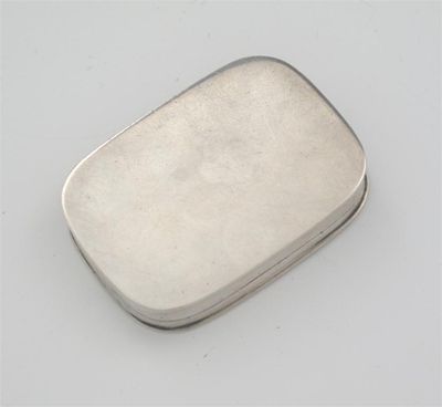 Appraisal: A George III plain oblong vinaigrette flat with rounded corners