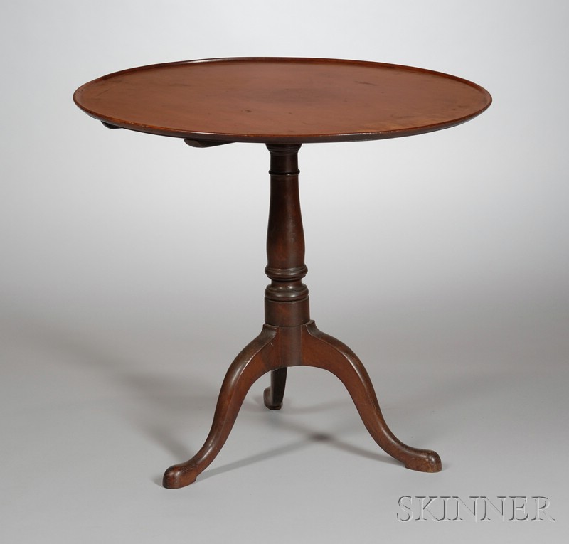 Appraisal: Mahogany Tilt-top Tea Table probably Rhode Island last half th