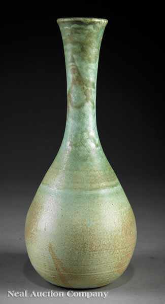 Appraisal: A Shearwater Art Pottery Grecian Bud Vase s by Peter