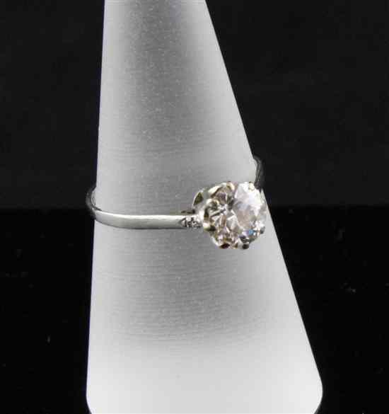 Appraisal: An ct white gold solitaire diamond ring the stone approximately