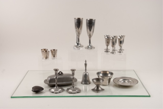 Appraisal: Twenty Assorted Pieces of Pewter Maker's include Berg Stieff Boardman