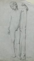 Appraisal: H Martini German ca th Century Nude male Graphite on