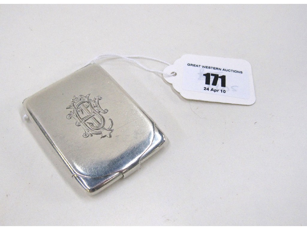 Appraisal: Silver card case Birmingham