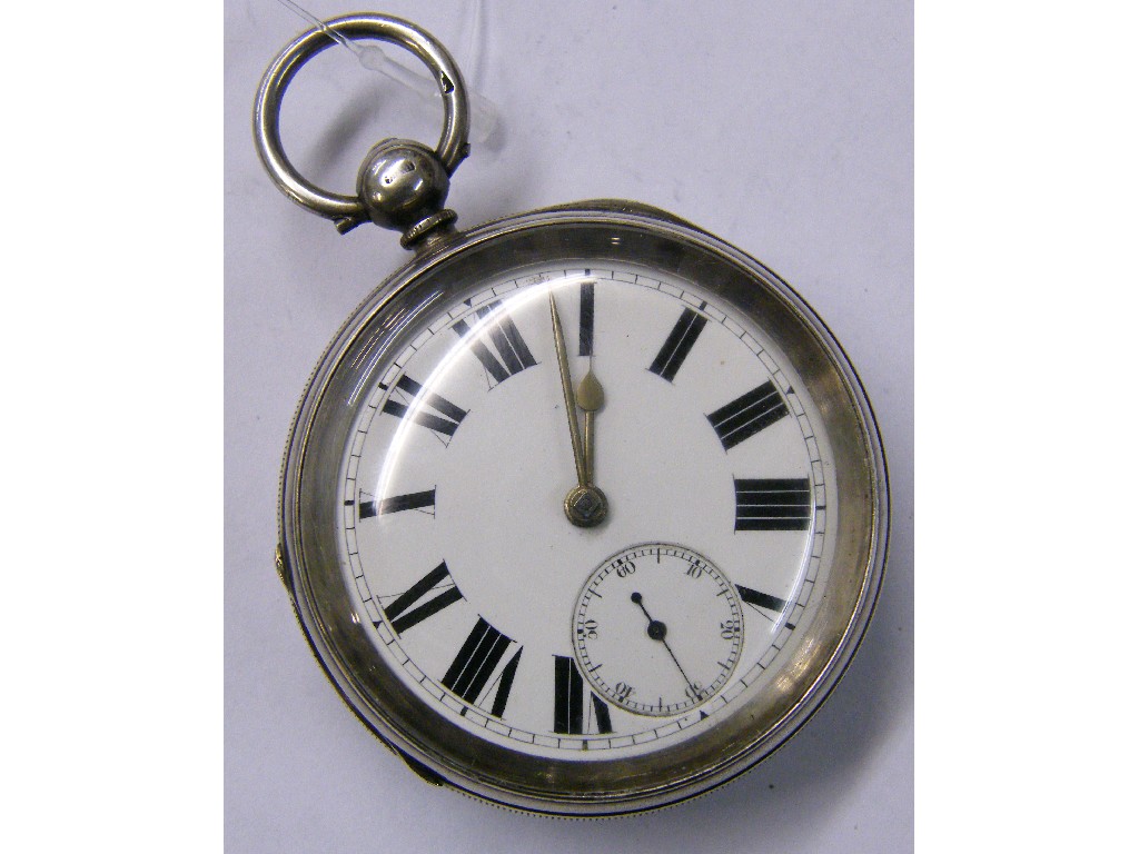 Appraisal: Silver fusee lever pocket watch hallmarked Chester the movement engraved