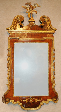 Appraisal: George II Parcel Gilt Walnut Mirror Estimate -