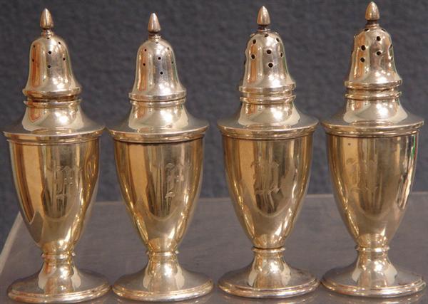 Appraisal: S Kirk sterling silver shakers h mono S Kirk Son