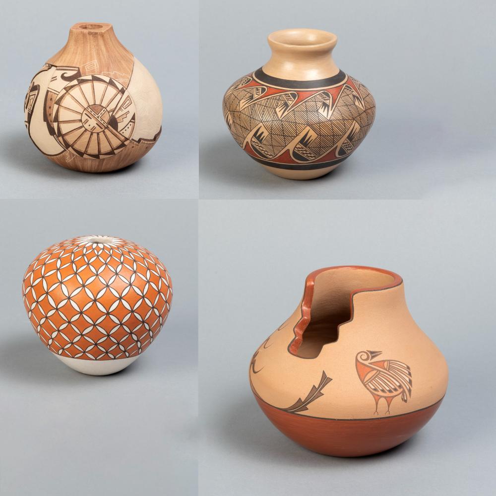 Appraisal: GROUP OF FOUR POTTERY VESSELS CA - LAUREN NAMPEYO TONITA