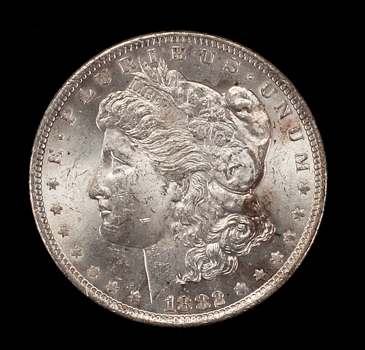 Appraisal: -CC U S MORGAN SILVER DOLLAR Pin Wheeling Mint Luster