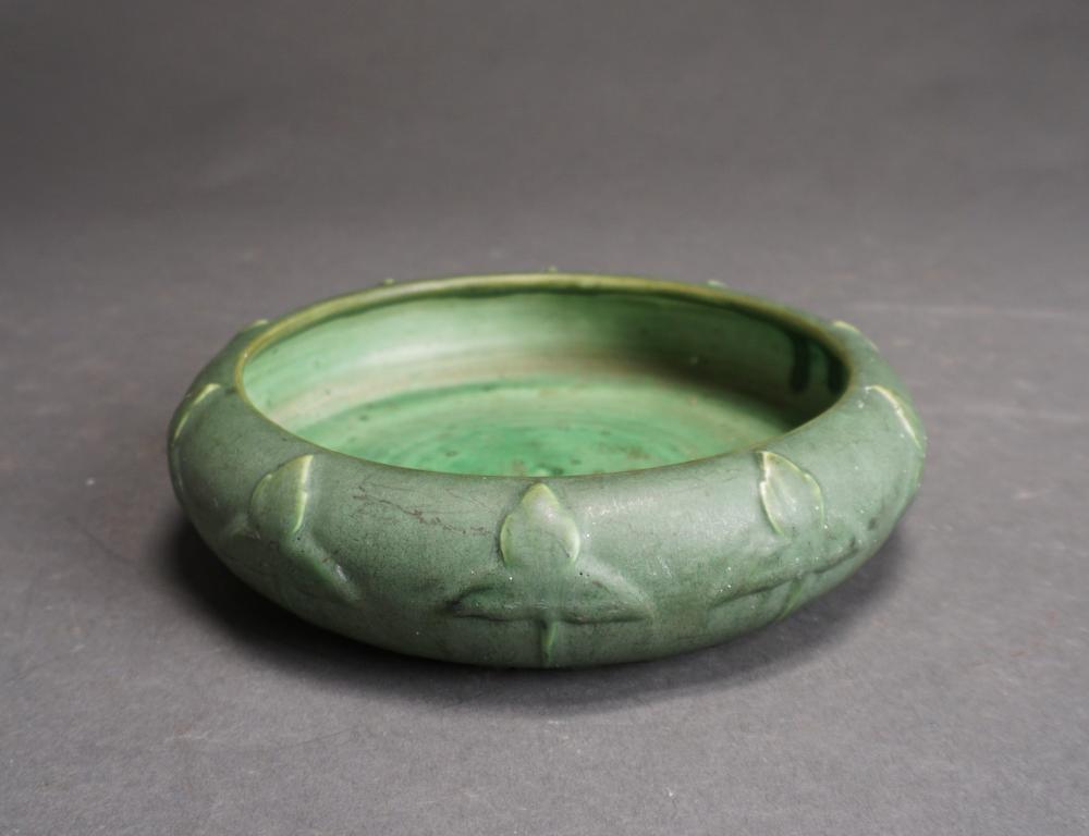 Appraisal: HAMPSHIRE POTTERY MATTE GREEN GLAZED CENTER BOWL X IN X