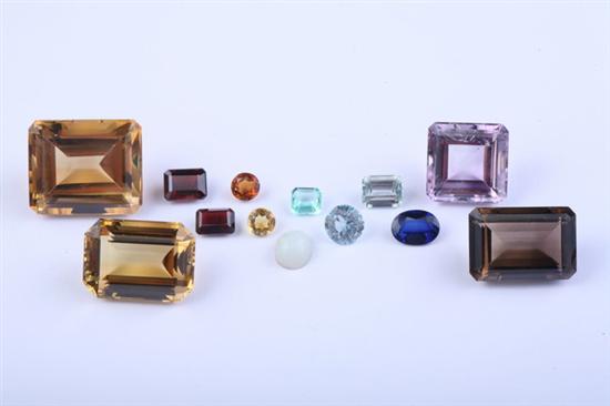 Appraisal: ASSORTED UNMOUNTED PRECIOUS AND SEMI-PRECIOUS COLORED GEMSTONES Including ct oval