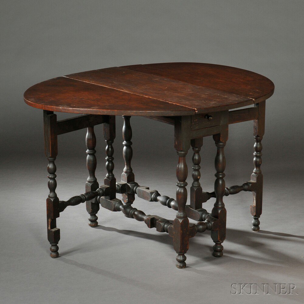 Appraisal: Oval Table with Falling Leaves Eastern Massachusetts c - the