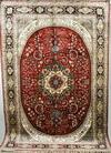 Appraisal: CARPET - ' X ' - Pure silk Tabriz round