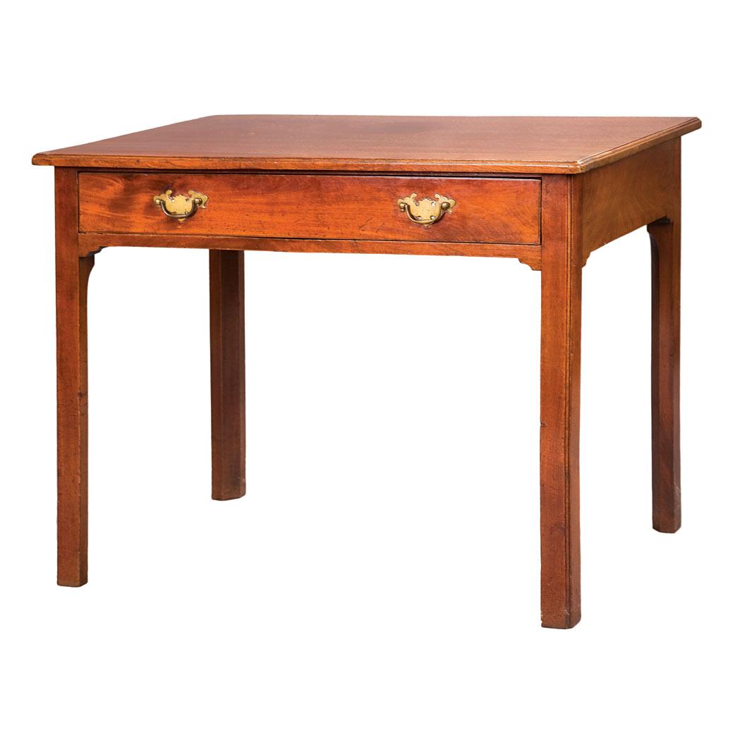 Appraisal: George III Mahogany Work Table Late th century The rectangular