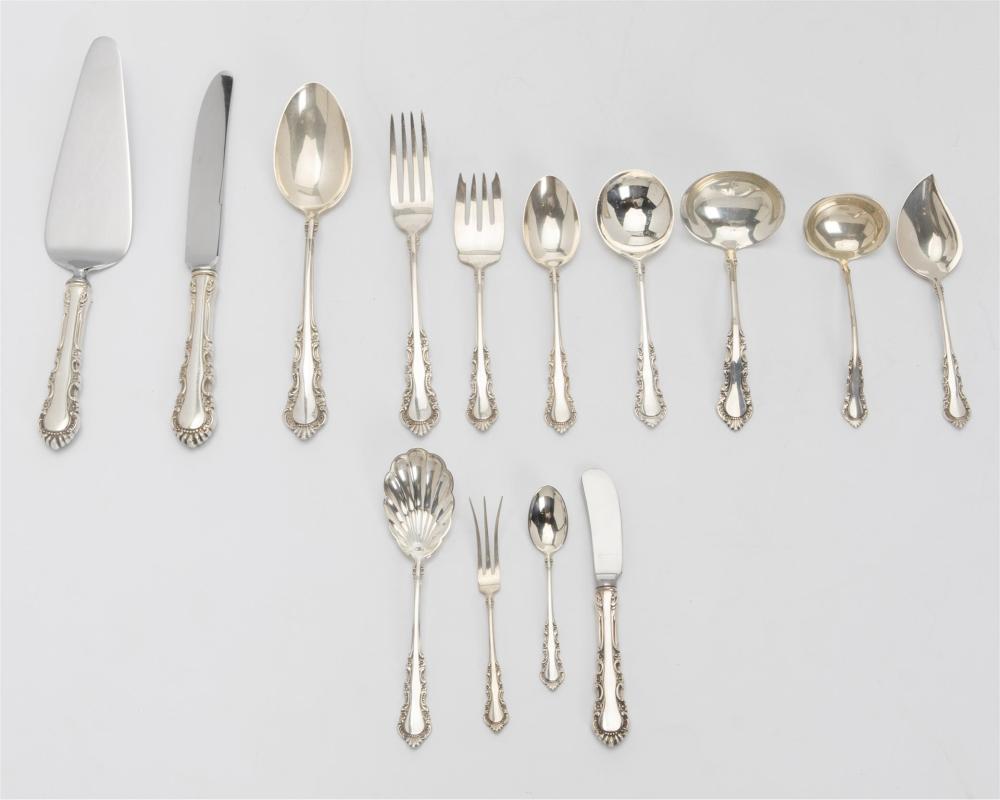 Appraisal: A Reed Barton Georgian Rose sterling silver flatware service Second-half