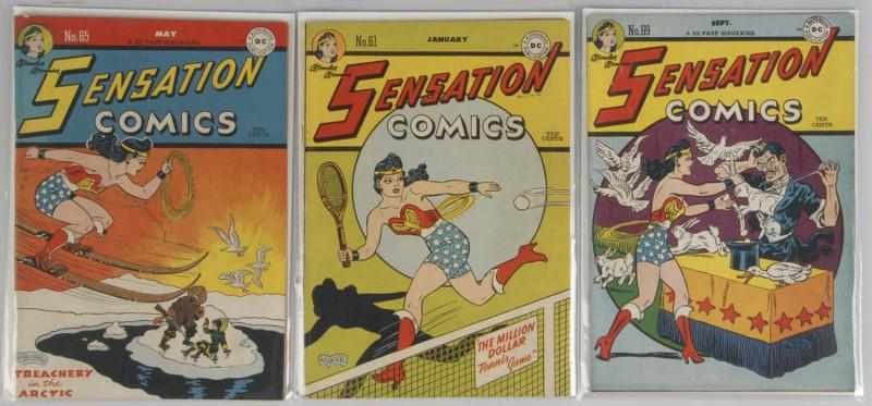 Appraisal: Lot of s Sensation Comics Description This lot includes issues