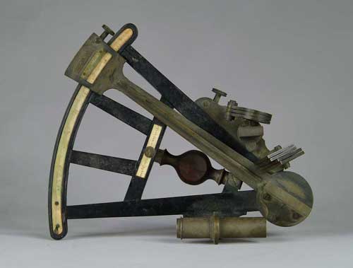 Appraisal: ANTIQUE EBONY BRASS AND IVORY SEXTANT BY THOMAS JONES LIVERPOOL