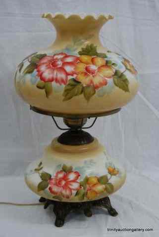 Appraisal: Vintage Gone With The Wind Style Parlor LampThis is a