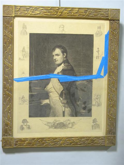 Appraisal: FRENCH NAPOLEON LENGTH Lithograph x in sight Framed indistincly signed