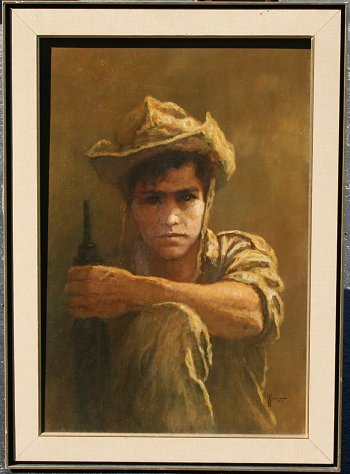 Appraisal: WEINTRAUB William Israeli th C Portrait of a Young Soldier