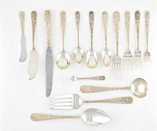 Appraisal: Kirk Son Repousse pattern sterling flatware set Maryland circa comprising