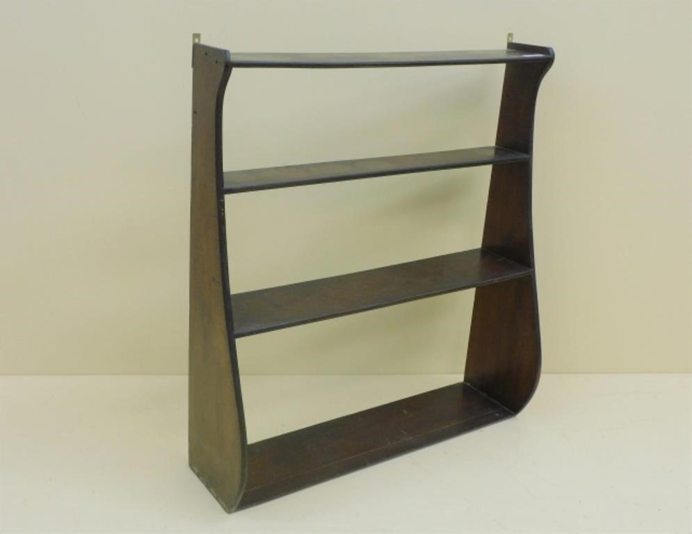 Appraisal: AMERICAN MAHOGANY WHALE END SHELF EARLY TH C The shelf