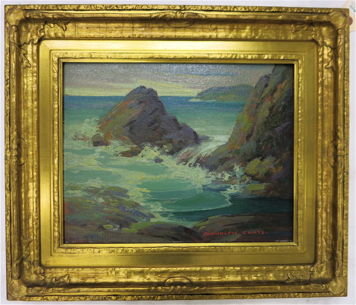 Appraisal: RANDOLPH COATS OIL ON BOARD American - of a seascape