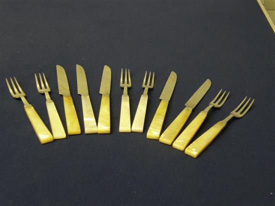 Appraisal: Part set of eleven Victorian silver fruit knifes and forks