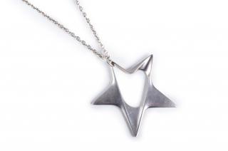 Appraisal: Georg Jensen Silver Star Pendant Necklace Georg Jensen silver star