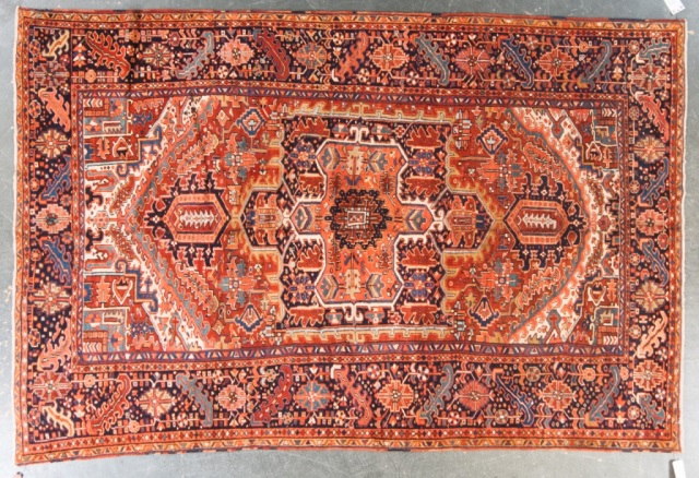 Appraisal: Antique Herez rug Persia circa approx x