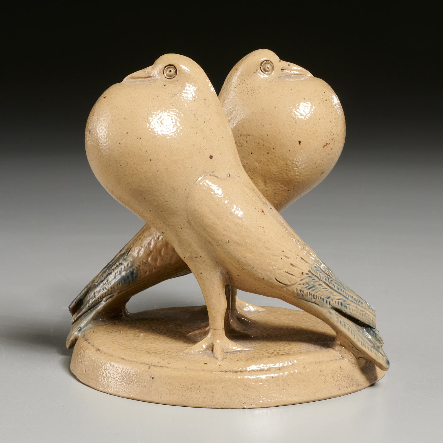 Appraisal: ANNA POTTERY ATTRIB RARE DOVES FIGURINE Attributed to Wallace and