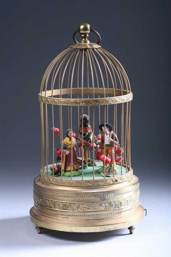 Appraisal: GERMAN SINGING BIRD CAGE AUTOMATON KG Made in Germany marks