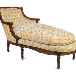 Appraisal: A Louis XVI Style Chaise Longue First Half th Century