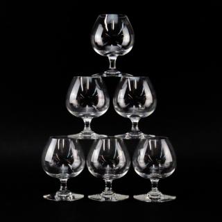 Appraisal: Set of Six Baccarat Crystal Brandy Snifters in Original Box