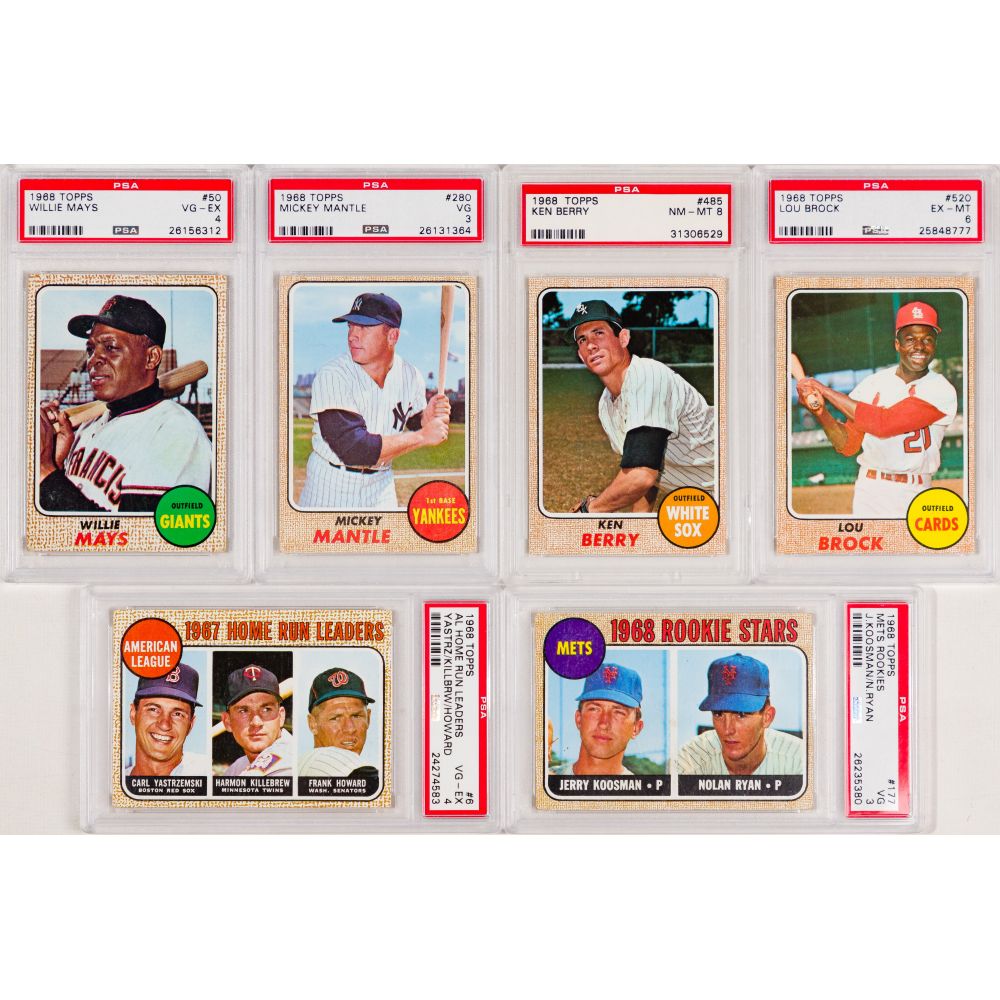 Appraisal: TOPPS BASEBALL PSA ASSORTMENT PSA graded cards including AL Home