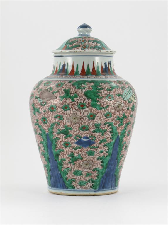 Appraisal: A Chinese baluster jar and cover