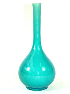 Appraisal: Chinese turquoise glazed bottle vase on round base cm high