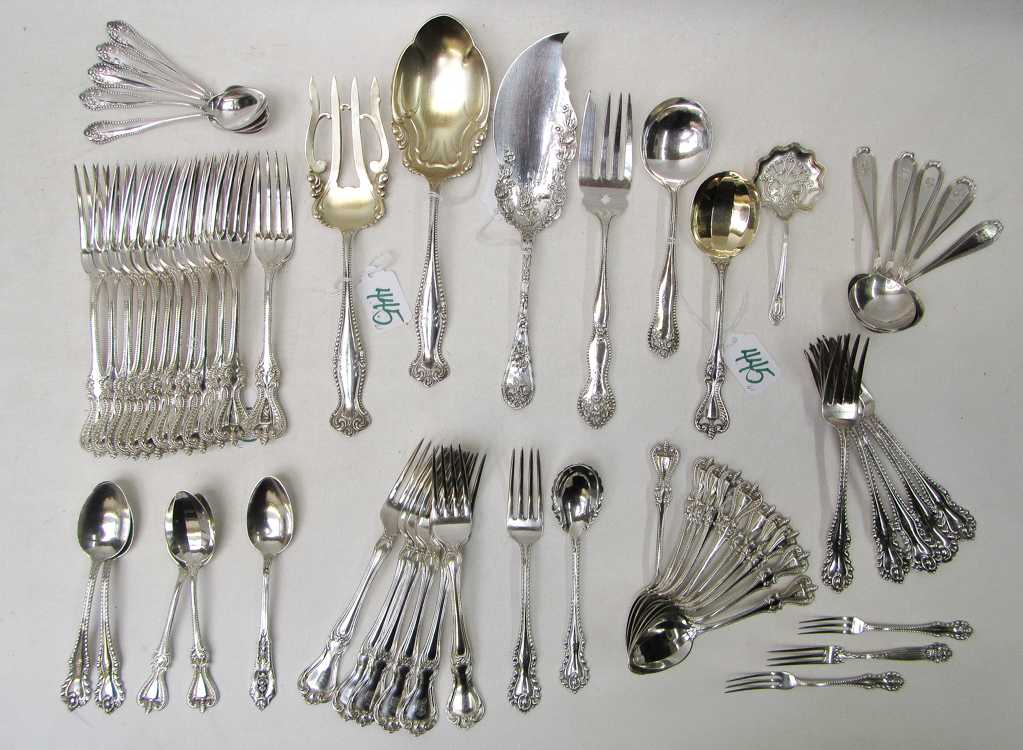 Appraisal: ASSORTED STERLING SILVER FLATWARE sixty-one pieces various makers and patterns