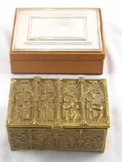 Appraisal: A silver plate topped commemorative box x x cm high