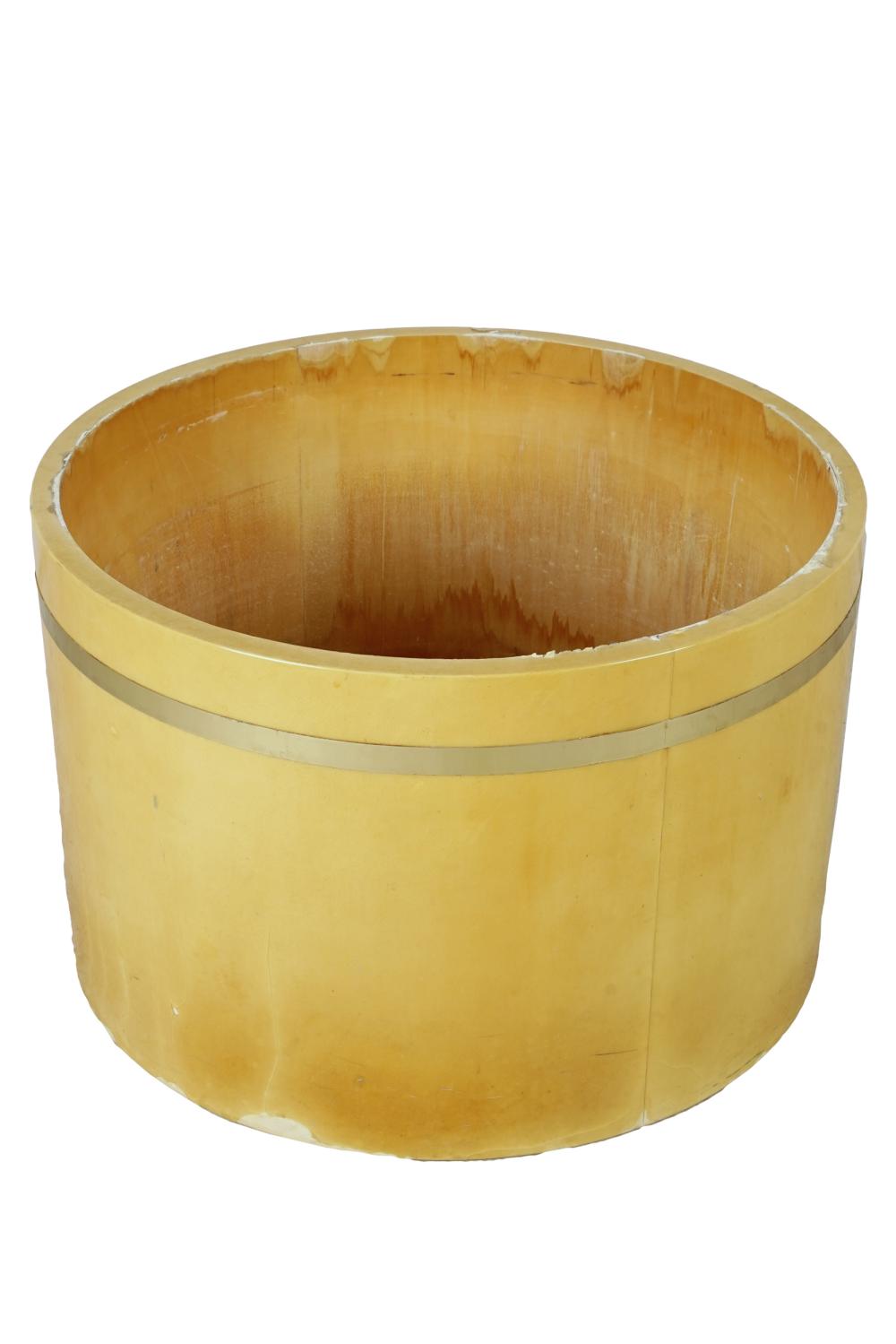 Appraisal: BOB HOPE-OWNED KARL SPRINGER-STYLE PLANTERLacquered Vellum Brass Planter In the