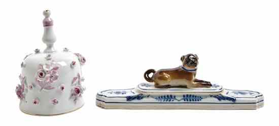 Appraisal: A Meissen Porcelain Paperweight modeled as a seated pug having