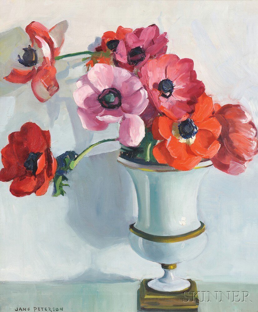 Appraisal: Jane Peterson American - Anemones Signed Jane Peterson l l