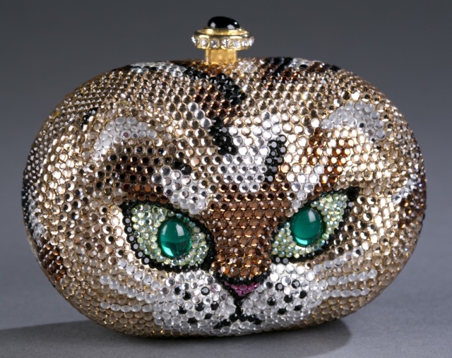 Appraisal: Kathrine Baumann Beverly Hills Cat Minaudi re Crystals comprising cat