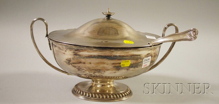 Appraisal: Covered Silver-plated Two-handled Tureen retailed by Shreve Crump Low with