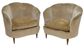 Appraisal: GIO PONTI ATTR CASA E GIARDINO ARMCHAIRS pair Mid-century modern