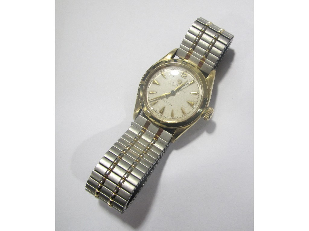 Appraisal: Boy sized Rolex Oyster Speedking in gilt metal case cream