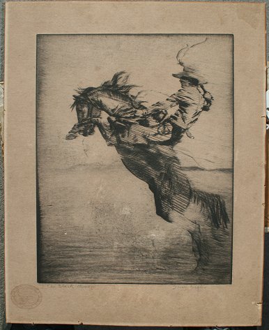 Appraisal: ZIEGLER Henry American - ''The Black Demon'' Etching '' x